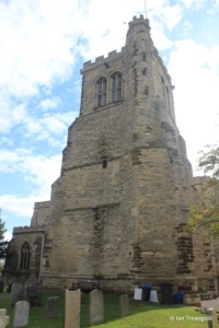 Elstow - St Mary and St Helena. Tower from the north.