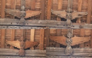Dean, All Hallows. Roof carvings.