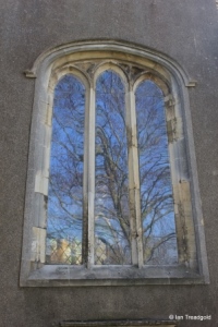 Harlington - St Mary. North aisle, western window.