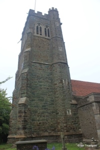 Husborne Crawley - St James. Tower from the south.