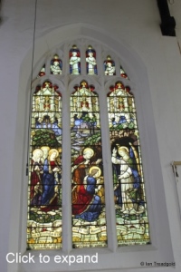 Marston Moretaine - St Mary. Chancel, north-east window internal.