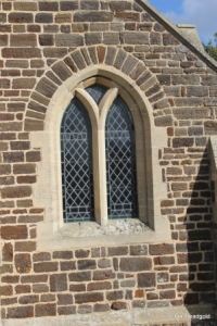 Meppershall - St Mary. South aisle, west window.