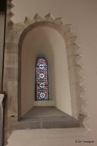 Milton Ernest - All Saints. Chancel, north west window internal.