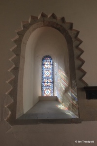 Milton Ernest - All Saints. Chancel, south single light window internal.