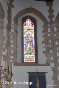 Moggerhanger - St John. Chancel windows internal.