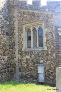 Old Warden - St Leonard. South aisle, west window.