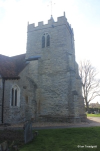 Ravensden - All Saints. Tower from the north.