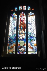 Renhold - All Saints. South-west window, internal.