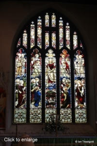 St Andrew parish church, Ampthill. East window internal.