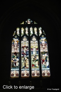Shillington - All Saints. Chancel, east window internal.