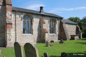 St Guthlac parish church, Astwick. View from south.