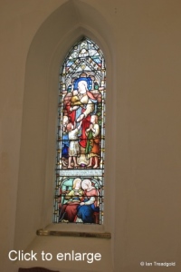 Southill - All Saints. Chancel, south-east window internal.