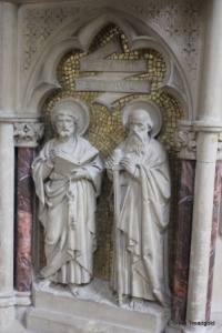 Cranfield - St Peter & St Paul. Pulpit carving.
