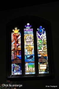 Biddenham - St James. Stained glass.