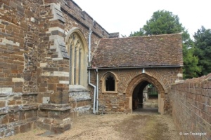 Blunham, St Edmund or St James. South porch from west.