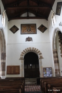 Blunham, St Edmund or St James. Tower arch internal.