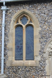 Caddington - All Saints. South aisle, south-west window.