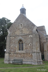 Eyeworth - All Saints. Tower from the west.