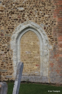 Edworth - St George. Chancel, blocked south door.