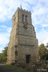 Elstow - St Mary and St Helena. Tower from the south-east.